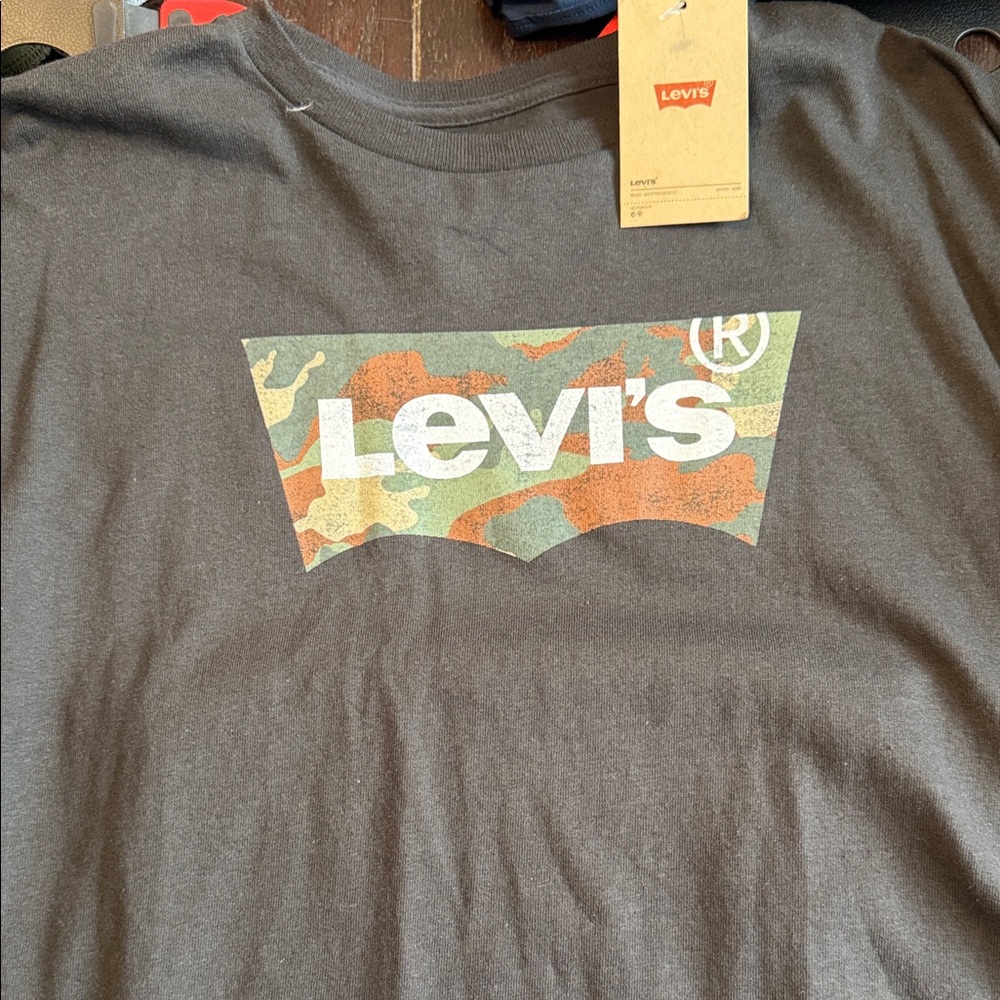 Levi's Camouflage Logo Gray T-Shirt